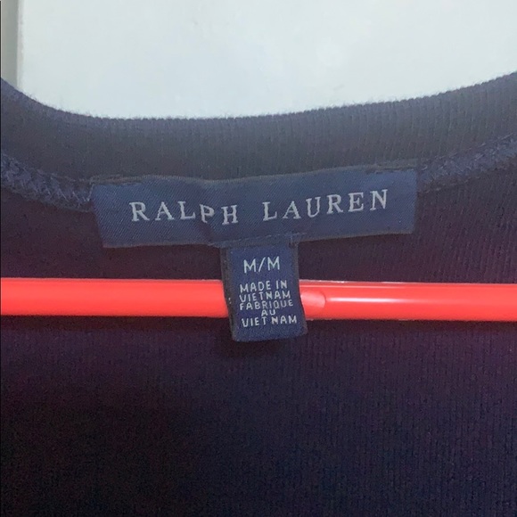 Navy Blue Ralph Lauren V-Neck - Picture 3 of 4